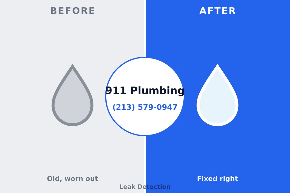 Before and after: plumbing company Lead, SD